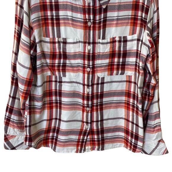 Sanctuary Plaid Button Front Shirt Sz M - Picture 3 of 6